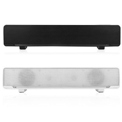 USB Wired Stereo Soundbar Music Player Bass Surround Sound Box 3.5mm Input F Hot