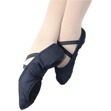 Ballet Split Sole Shoes - Adjustable Elastic Drawstring