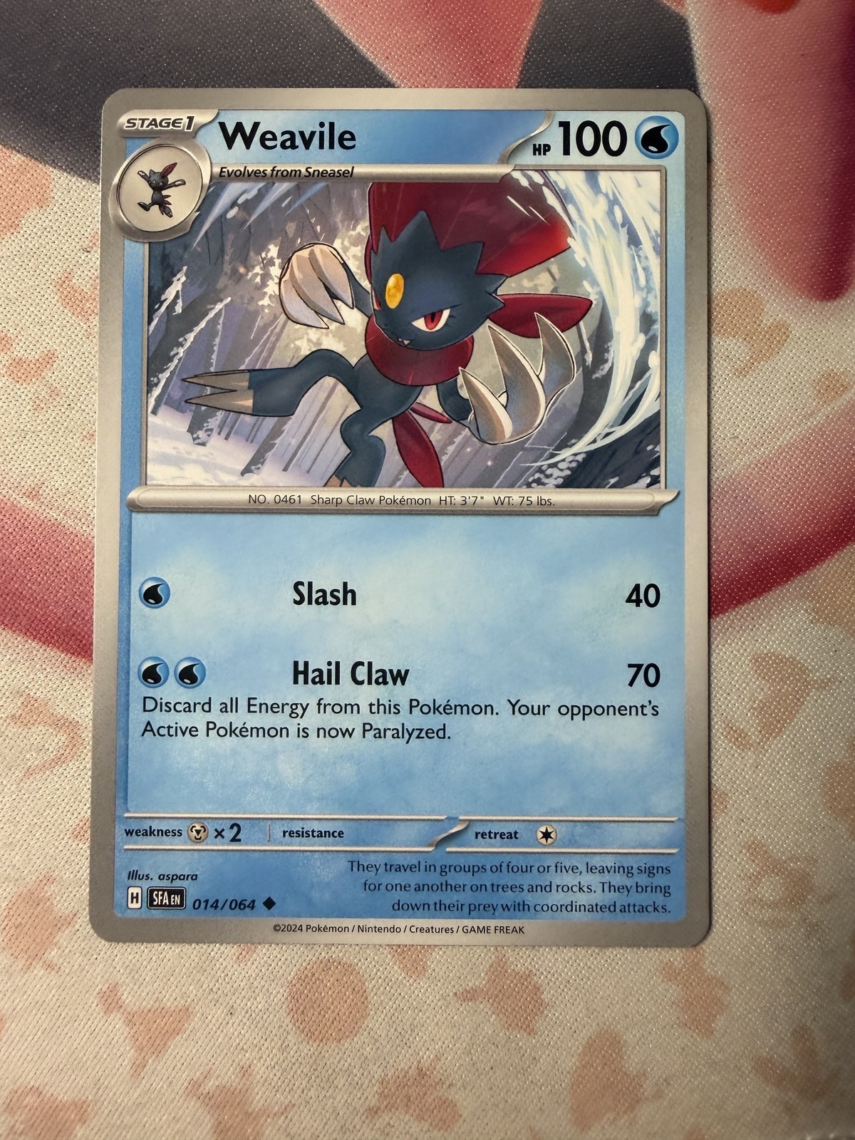 Weavile Uncommon SV: Shrouded Fable 014/064 NM English