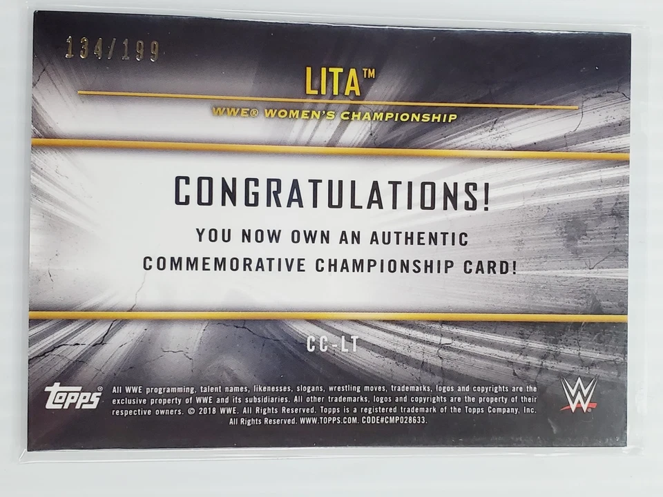 Lita - 2018 WWE Women's Division Commemorative Championship Medallions /199 card - Image 4 of 4