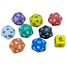 The Dark Eye Dice Set 8 x D20 1 x D6 Custom Colours TDE RPG Das Schwarze Auge