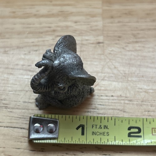Hudson Pewter Elephant Figurine Figure 699 Sitting Baby 1 5/8" - Picture 7 of 7