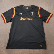Wales Rugby Shirt 2XL XXL Grey 2015/16 Under Armour Away HeatGear WRU Jersey