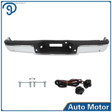 Steel Rear Step Bumper Complete Chrome W/ Sensor Holes For Ford F-150 2006-2008