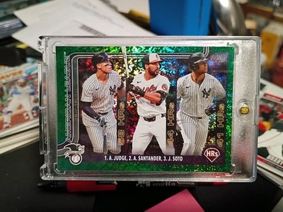 2025 Topps Series 1 Aaron Judge/Santander/Soto /99 Sparkle Green Foil #79