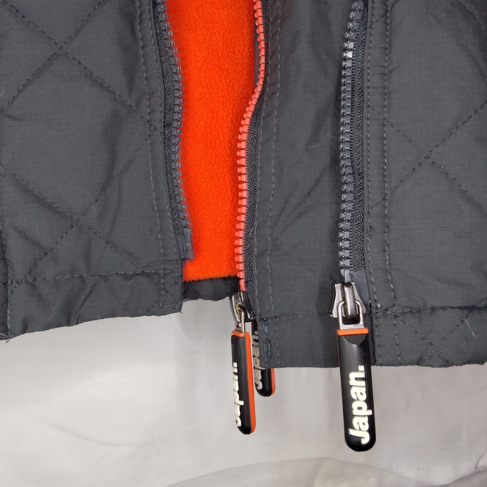 SUPERDRY Original Windcheater Japan Coat Jacket XLarge Orange Dark Gray Quilted