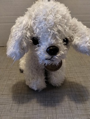 Soft Toy Xin Dan Plush White Dog Fuzzy Cute Stuffed Animal Toy 8''