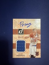 2015-16 Donruss Kristaps Porzingis Rookie Material Jersey Auto #/149