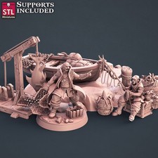Fisherman Set - STL Miniatures - Wargaming D D DnD