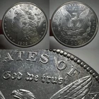 1902 O Morgan Dollar Struck Through Reverse Silver Uncirculated Coin $1