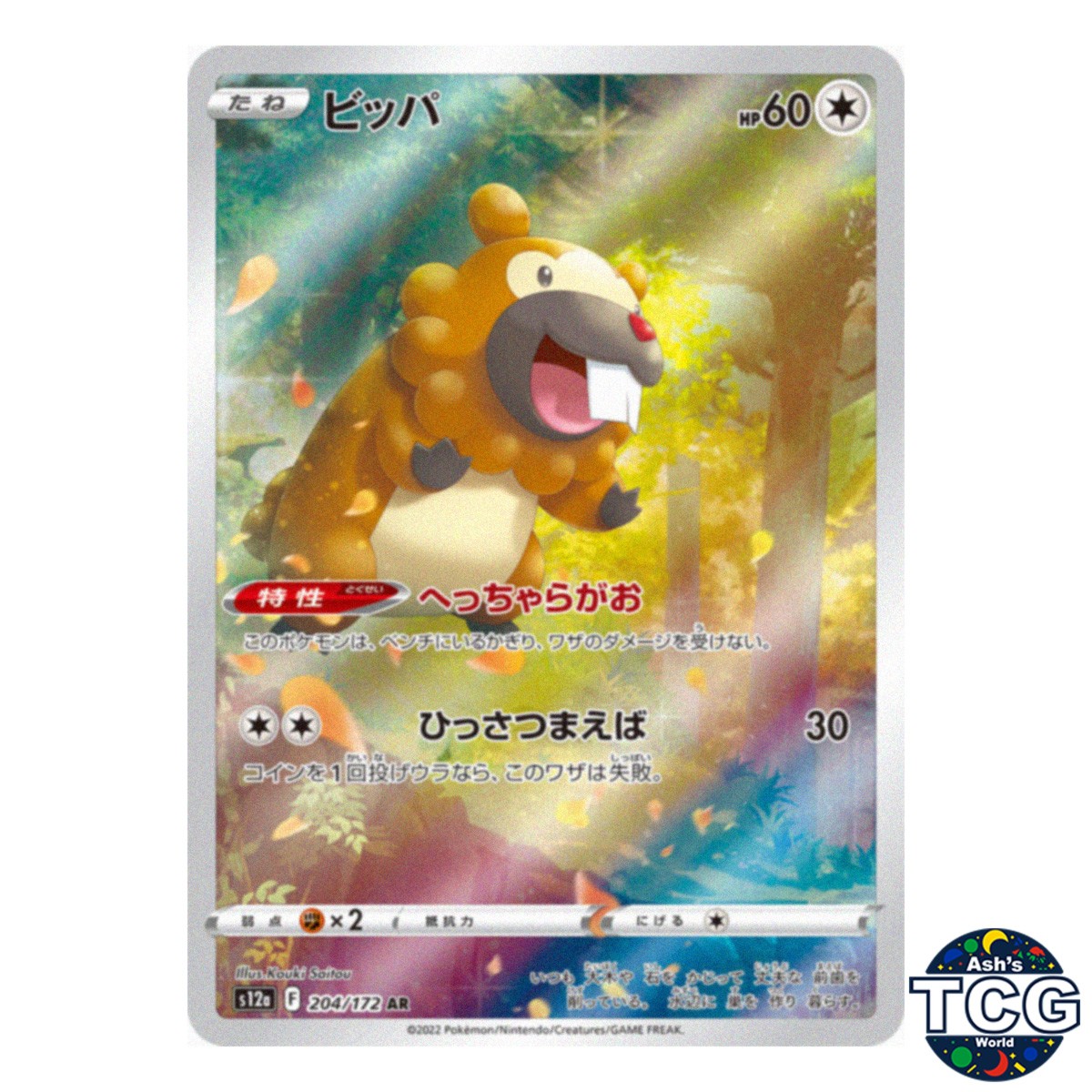 Bidoof AR 204/172 s12a Vstar Universe Pokemon Card Japanese