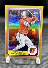 2025 Topps Archives Gunnar Henderson 1987 Boardwalk and Baseball Gold /50