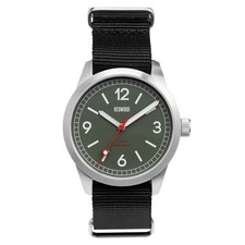 Redwood Field v3 Solare Acciaio Nero Tessuto Verde Militare Orologio Uomo