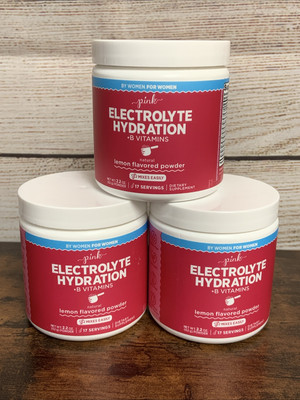 3X Nature's Truth Electrolyte Hydration B Vitamins Powder Lemon Pink Women 10/26