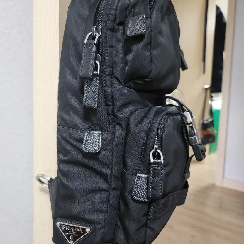 Prada Black Crossbody Bag with Pocket and Keyring thumbnail 5