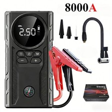 8000A Car Jump Starter with Air compressor Booster Jumper Power Bank Car Battery