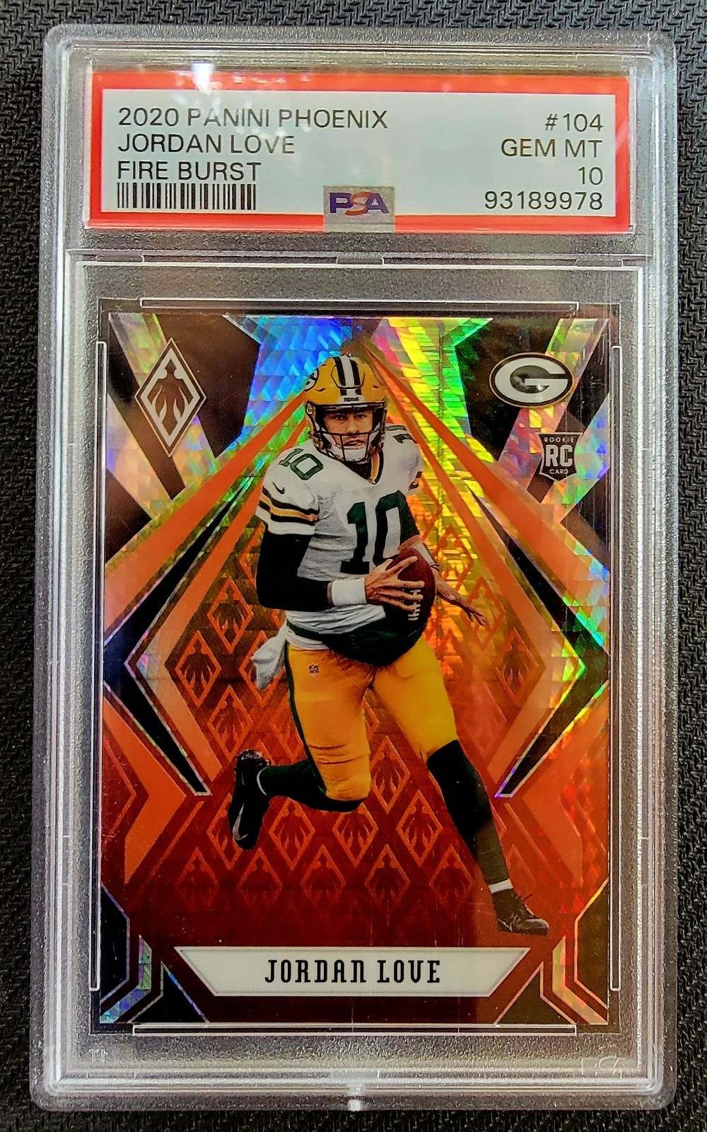 Jordan Love Panini Phoenix #104 Fire Burst