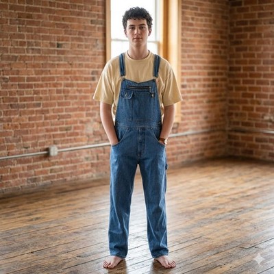 Vintage Results Jeans Overalls Medium 