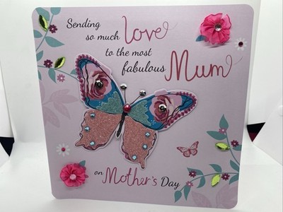 So viel Liebe senden an die fabelhafteste Mama zum Muttertag Karte 20 x 20 cm