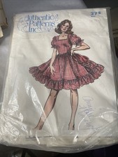 Authentic Patterns Inc. Square Dance Dress 275 Size 6-8-10 cut Vintage