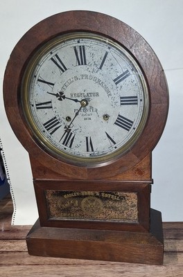 Rare Hadley Bros & Estell's Programme Regulator Clock 8 Day Working 1870 Chicago