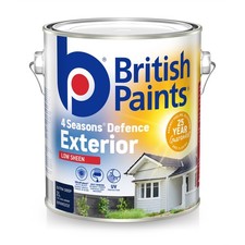 British Paints 4 Seasons Low Sheen Extra Deep Exterior Paint - 2L