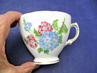 Vintage Royal Vale Tea Cup & Saucer - Pink & Blue Flowers - Bone China - England — photo 3