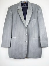 Sz 48 Chaps Ralph Lauren Men Blazer Light Grey Wool Blend Costa Rica