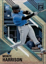 2021 Panini Chronicles Monte Harrison #12 Elite Autographs Miami Marlins 33C