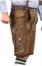 Lederhosen Store Oktoberfest Bavarian Short Lederhosen Men. Size 58. READ