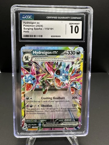 Hydreigon ex 119/191 - Sv08: Surging Sparks Double Rare Holo - CGC 10 Gem Mint