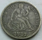 US 1887 Seated Liberty Dime  **
