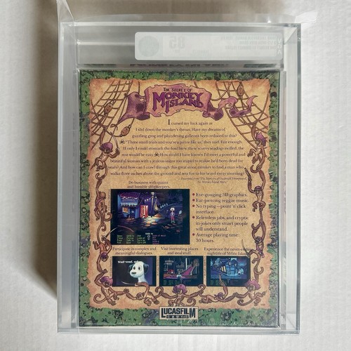 The Secret of Monkey Island - VGA 85 Sealed - Big Box PC - 1990 Lucasfilm Games - Picture 2 of 2