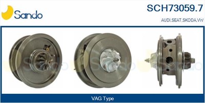 Coreassy Turbocompressor SCH73059.7 SANDO Für VW Audi Seat Skoda