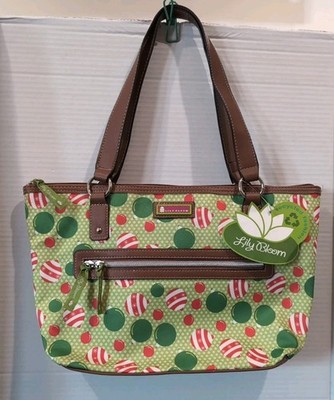 LILY BLOOM PURSE/TOTE SHOULDER/HAND BAG  CHRISTMAS  NWT  