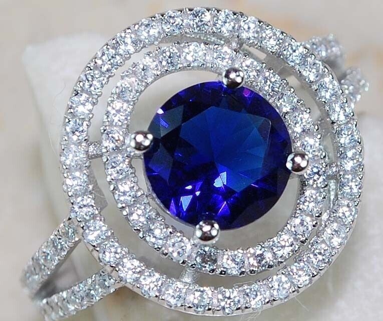 3CT Heat Treated Kyanite 925 Sterling Silver Ring Jewelry Sz 8 G1-1