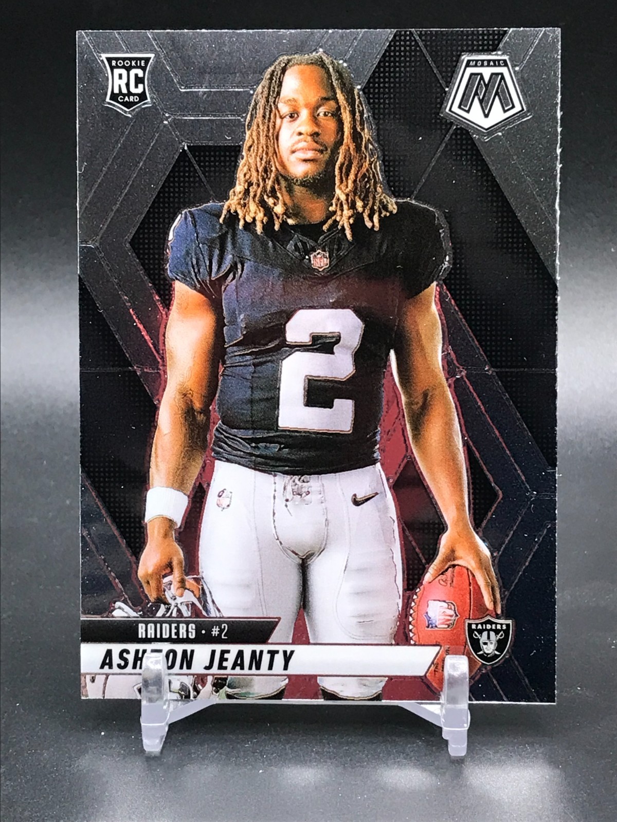 Ashton Jeanty 2025 Panini Mosaic #287 Rookie Las Vegas Raiders Variation RC