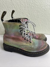 KIDS DR.MARTENS 1460 PASCAL IRIDESCENT LACE UP BOOTS With Zipper size 13
