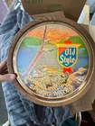 Vintage Old Style 16" Round Beer Barrel Lighted Wall Hanging Sign