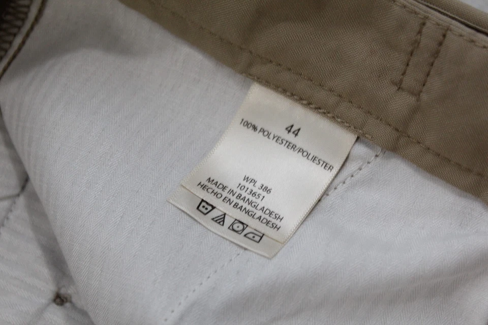 Pantalones Cortos de Golf Haggar Cool 18 Beige Absorbente Sin Planchar Frente Plano Para Hombres 44 x 10" NUEVO Foto 4 de 4