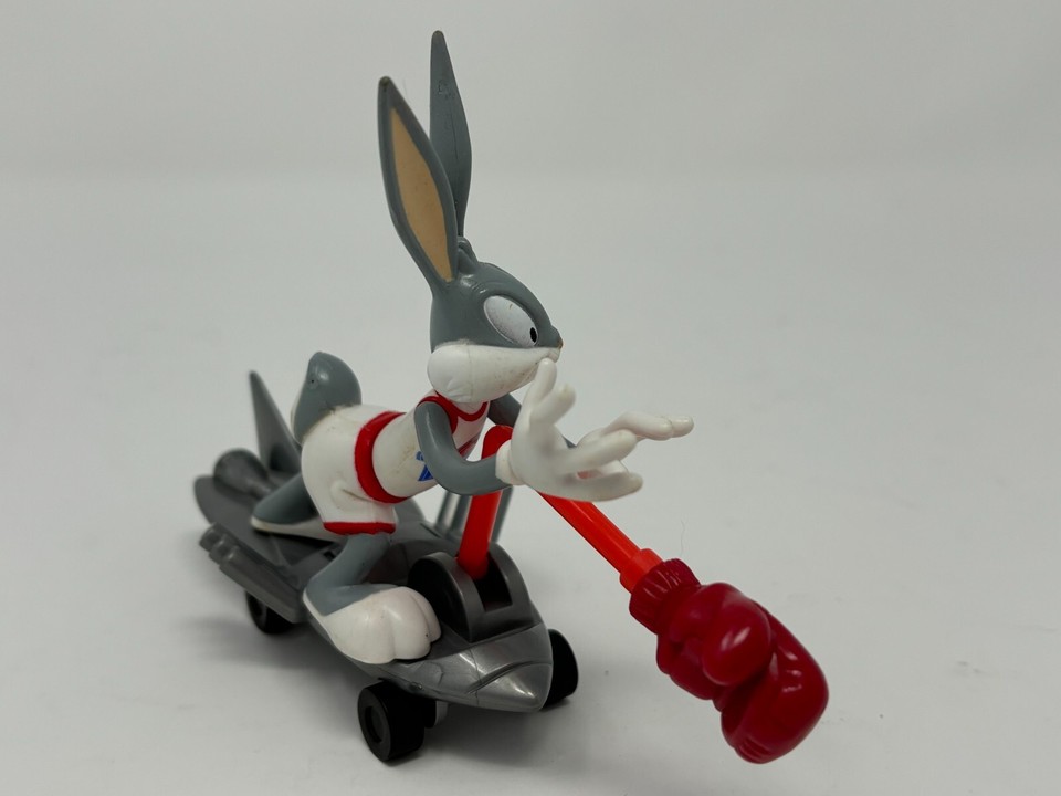 Space Jam Bugs Bunny Figure with Hyper Lane Surfer Board 1996 Loose
