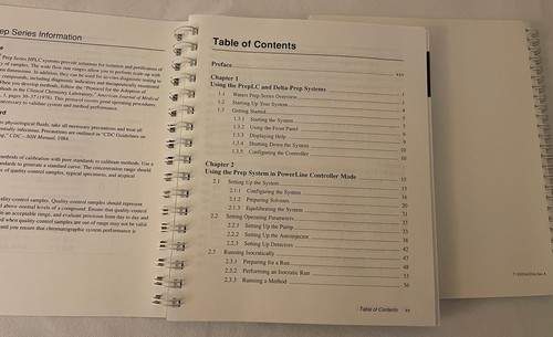 Waters  Prep Series PreLC System Operators Guide, Installation & Maintenance - Picture 3 of 3