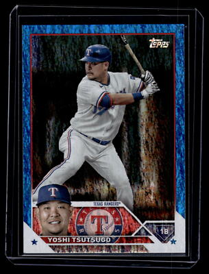 Yoshi Tsutsugo 2023 Topps Series 2 Baseball Blue Foil Card /999 #404
