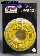 ATLAS 318 YELLOW TRACK LAYOUT WIRE 20 GAUGE STRANDED 50' train lighting n ATL318