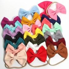 50PCS 13CM 5.1" Nylon Headbands Seersucker Waffle Hair Bows For Hair Accessories