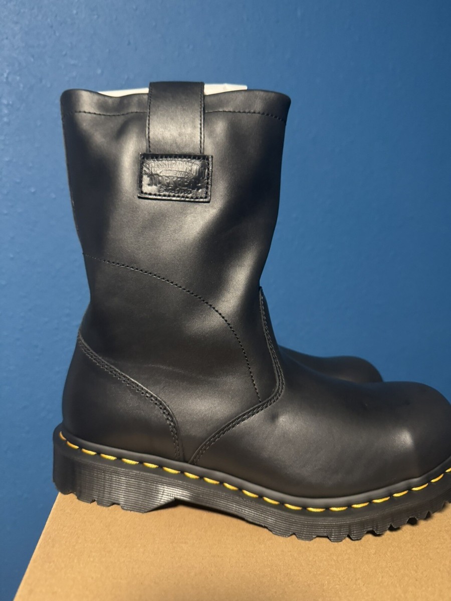 2295 DECON DR MARTENS STÜSSY LEATHER BIKER BOOTS Size 10M 2295 DECON DR MARTENS STÜSSY LEATHER BIKER BOOTS Size 10M