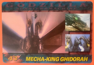 No.43 MECHA KING GHIDORAH GODZILLA Card MORINAGA Wafer very rare Japanese 2004