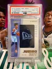 2019 Panini Absolute Ja Morant 1/10 1 POP FIRST PRINT jumbo hat brand logo PSA 8