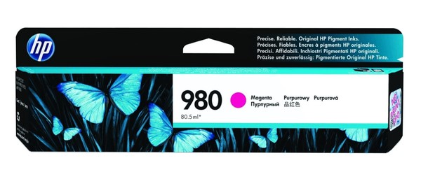 Original Hp 980 Magenta Officejet Enterprise X555 Mfp X585 Ovp Datum 11/2023-image