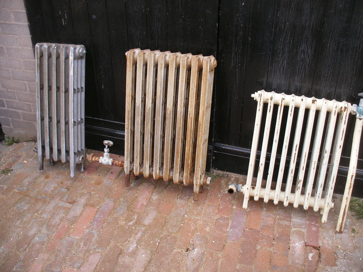 Reclaimed free standing 4 column cast iron radiators | eBay